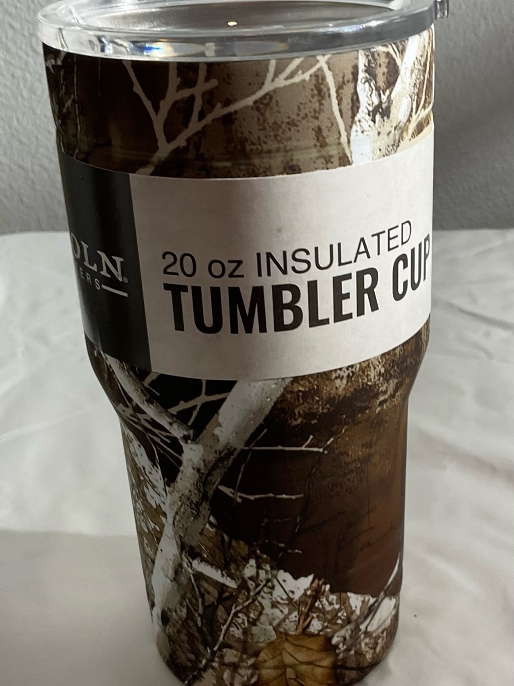 Lincoln outfither 20 oz Insulated Tumbler Cup - Brown Camo -